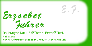 erzsebet fuhrer business card